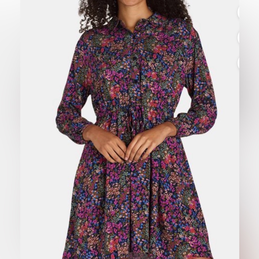 Time And Tru Floral Long Sleeve Dress